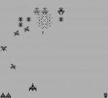 Galaga & Galaxian (mód Galaga) (Game Boy)